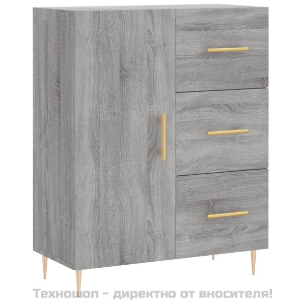 Сайдборд, сив сонома, 69,5x34x90 см, инженерно дърво