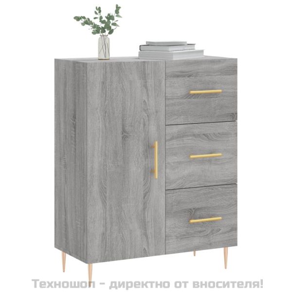 Сайдборд, сив сонома, 69,5x34x90 см, инженерно дърво