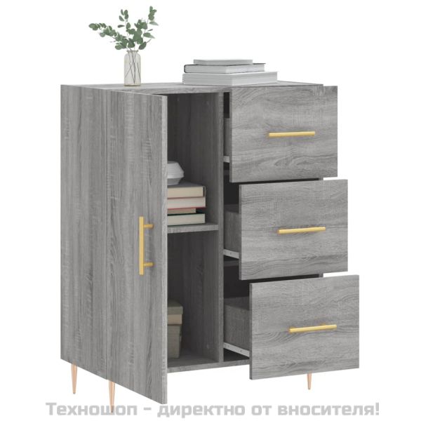 Сайдборд, сив сонома, 69,5x34x90 см, инженерно дърво