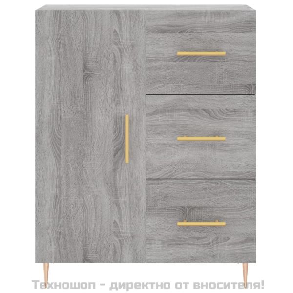 Сайдборд, сив сонома, 69,5x34x90 см, инженерно дърво