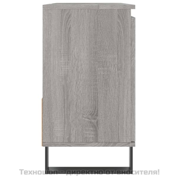 Шкаф за баня, сив сонома, 65x33x60 см, инженерно дърво