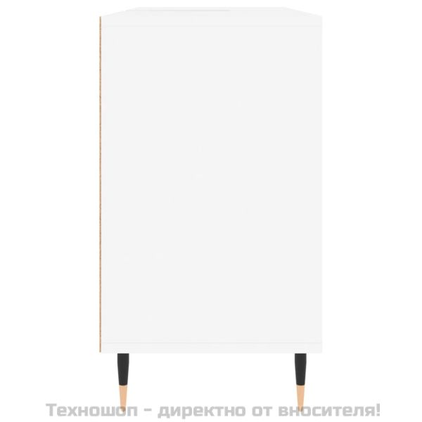 Шкаф за баня, бял, 80x33x60 см, инженерно дърво