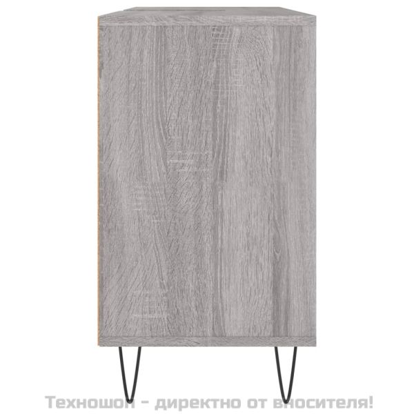 Шкаф за баня, сив сонома, 80x33x60 см, инженерно дърво