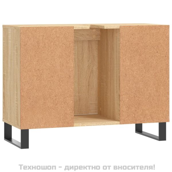 Шкаф за баня, дъб сонома, 80x33x60 см, инженерно дърво