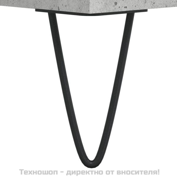 Шкаф за баня, бетонно сив, 80x33x60 см, инженерно дърво