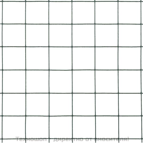 Кокошкарска мрежа, стомана с PVC покритие, 25х0,5 м, зелена