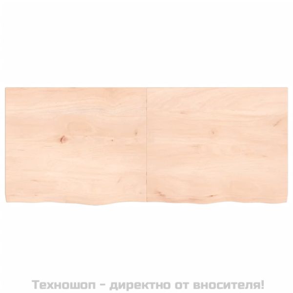 Стенен рафт, 120x50x(2-4) см, необработен масивен дъб