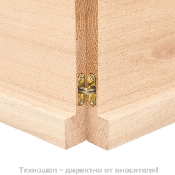 Стенен рафт, 120x50x(2-4) см, необработен масивен дъб