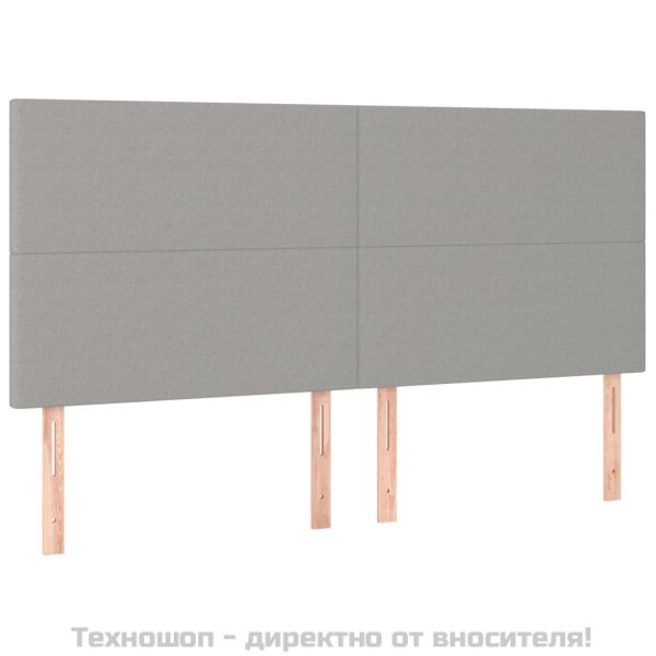 Табла за легло, светло сива, 200x5x118/128 см, плат