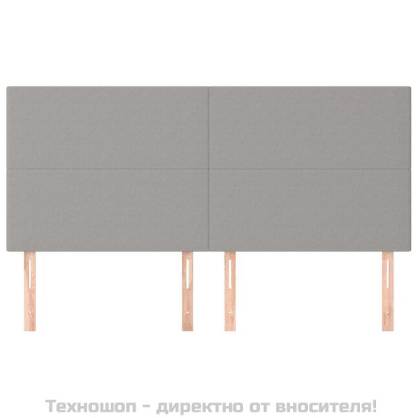 Табла за легло, светло сива, 200x5x118/128 см, плат