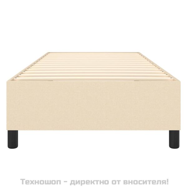 Рамка за легло с пружини, kремав, 80x200 см, плат