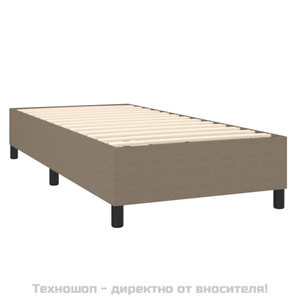 Рамка за легло с пружини, таупе, 80x200 см, плат