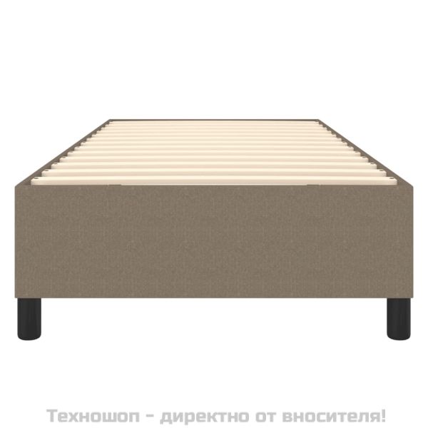 Рамка за легло с пружини, таупе, 80x200 см, плат