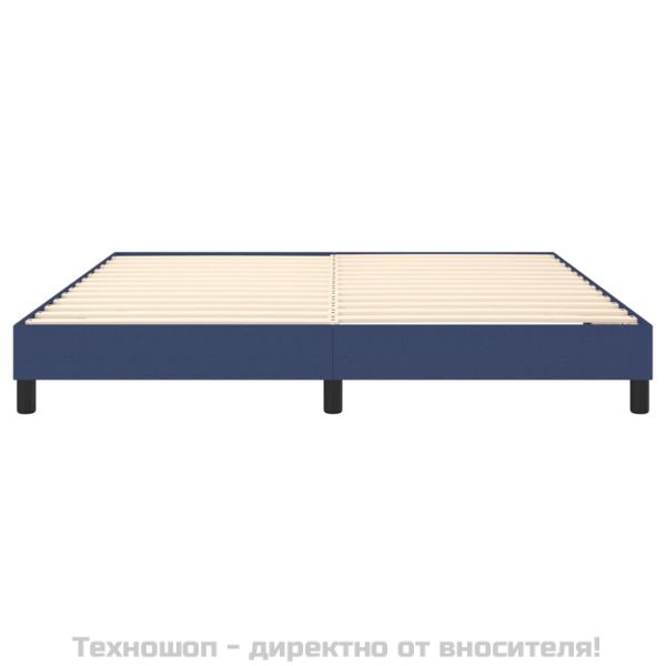 Рамка за легло с пружини, синя, 160x200 см, плат