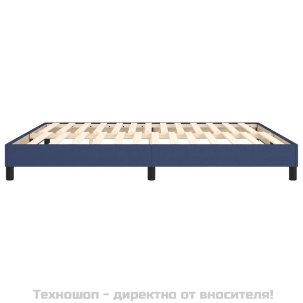 Рамка за легло с пружини, синя, 160x200 см, плат
