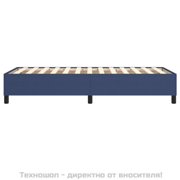 Рамка за легло с пружини, Синьо, 90x190 см, плат