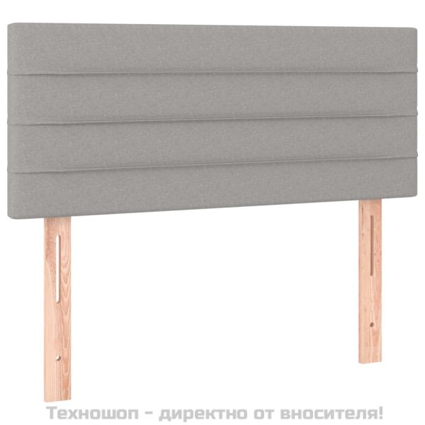 Боксспринг легло с матрак, светлосиво, 80x200 см, плат