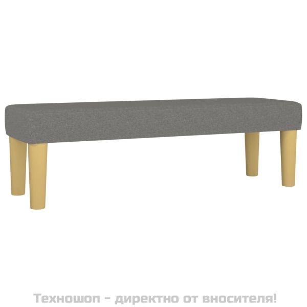 Боксспринг легло с матрак, тъмносиво, 140x200 см, плат