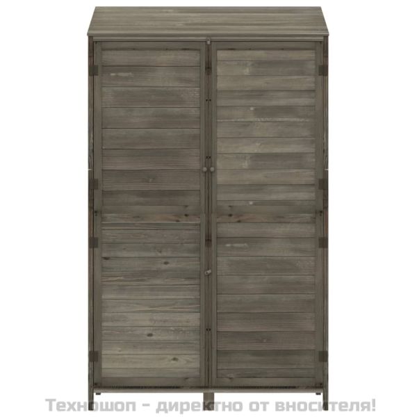 Градинска барака, антрацит, 102x52x174,5 см, чамово дърво масив