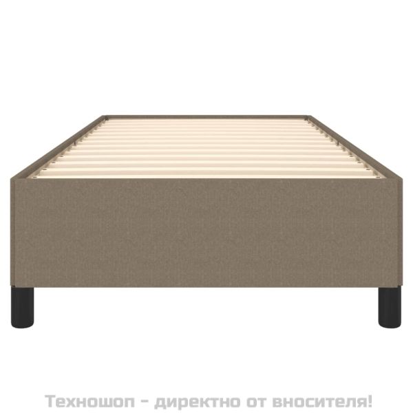 Рамка за легло без матрак, таупе, 90x190 см, плат