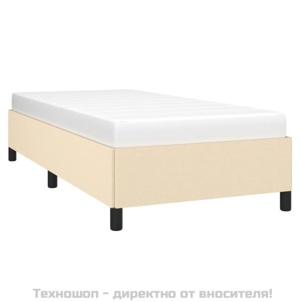 Рамка за легло без матрак, kремав, 80x200 см, плат