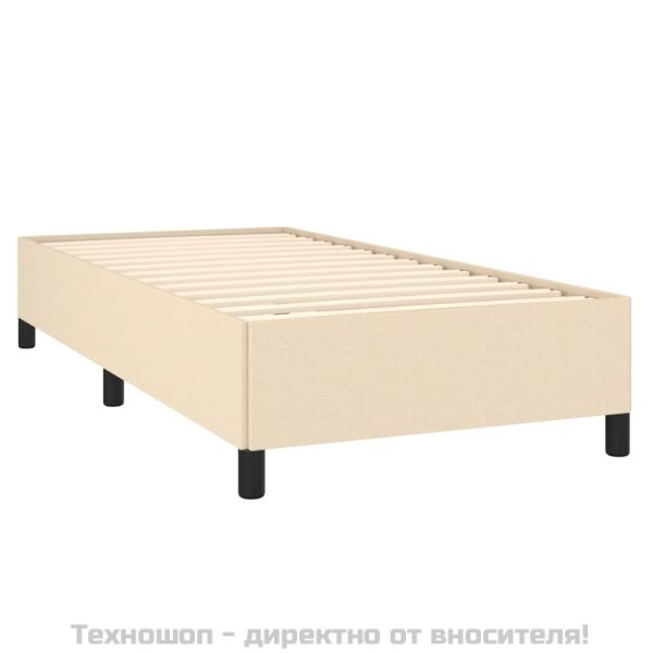 Рамка за легло без матрак, kремав, 80x200 см, плат