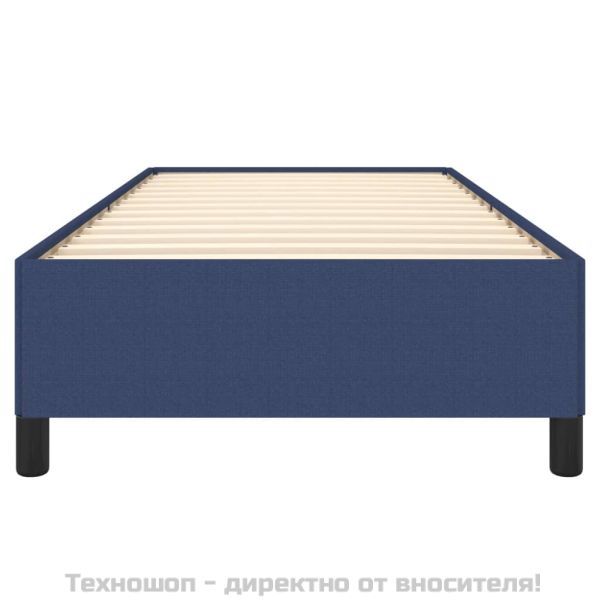 Рамка за легло без матрак, Синьо, 90x190 см, плат