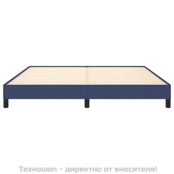 Рамка за легло без матрак, синя, 160x200 см, плат