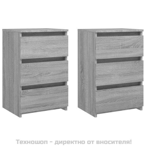Нощни шкафчета 2 бр сив сонома 40x35x62,5 см инженерно дърво