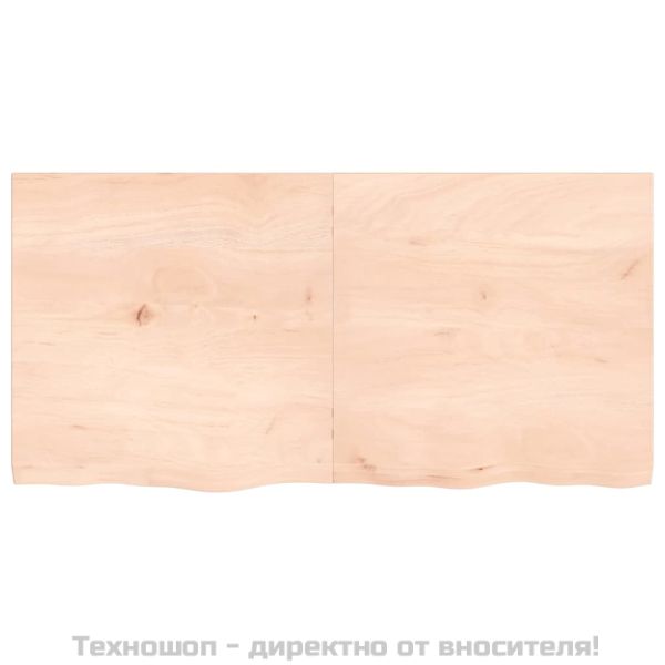 Стенен рафт, 120x60x(2-4) см, необработен масивен дъб