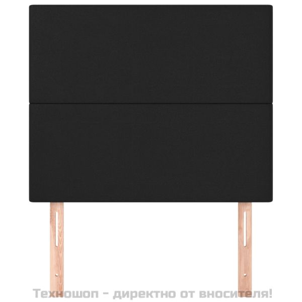 Табла за легло, черна, 90x5x118/128 см, изкуствена кожа