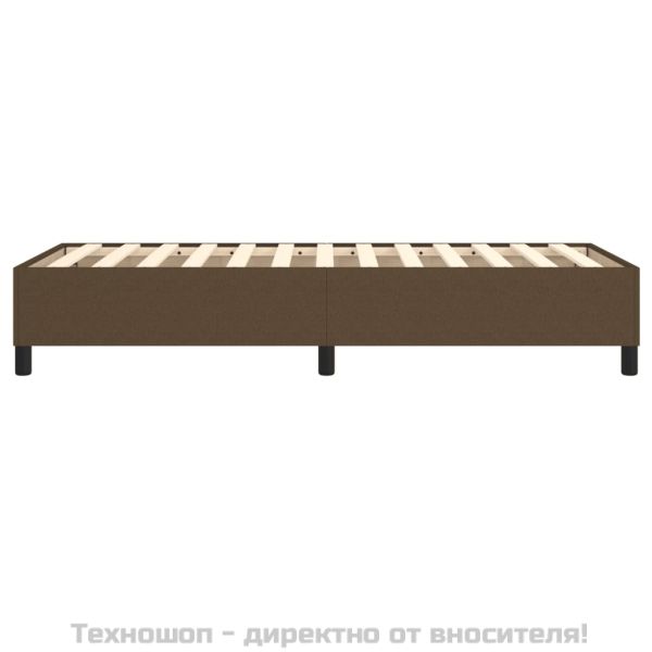 Рамка за легло с пружини, тъмнокафява, 100x200 см, плат