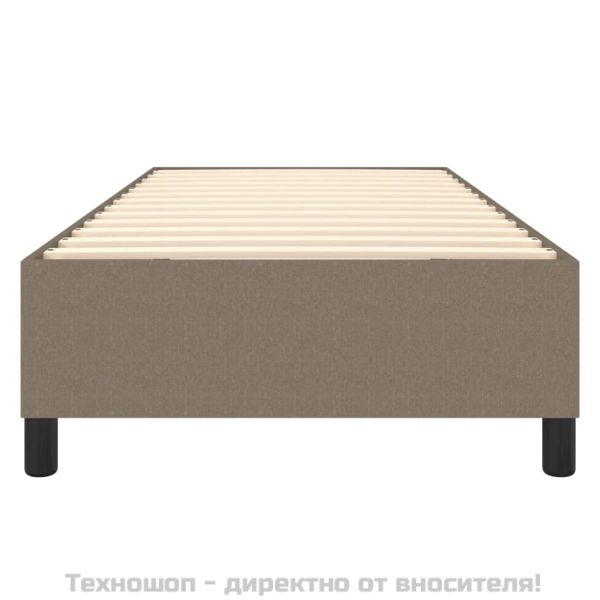 Рамка за легло с пружини, таупе, 100x200 см, плат