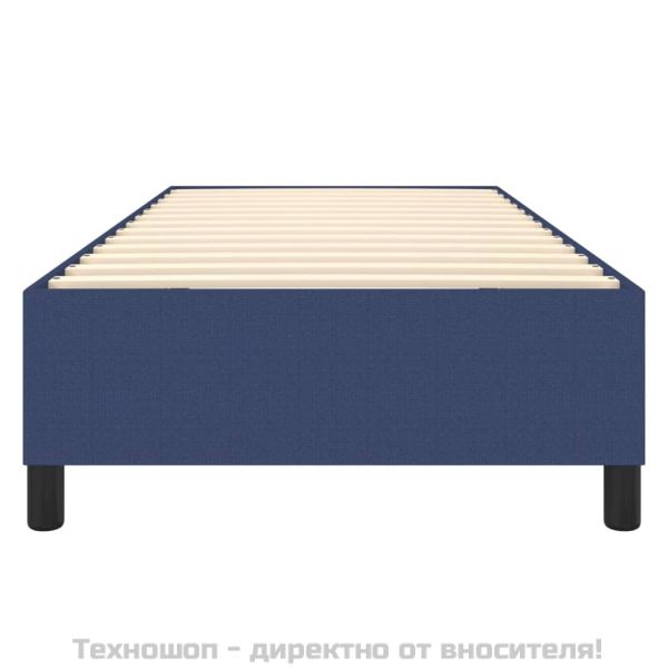 Рамка за легло с пружини, Синьо, 100x200 см, плат