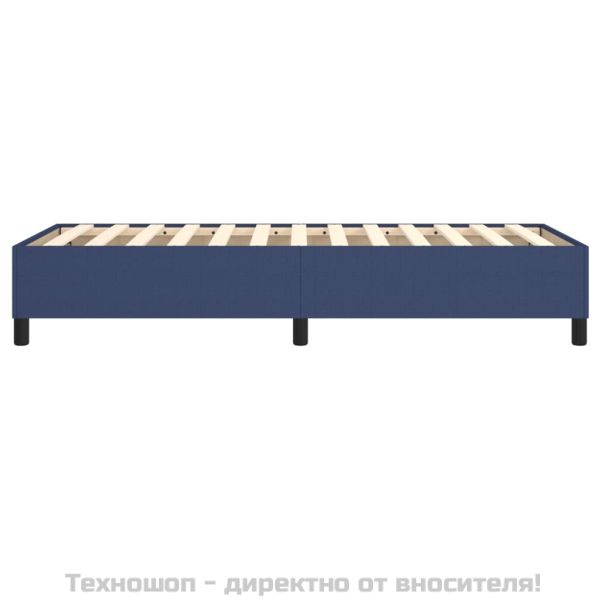 Рамка за легло с пружини, Синьо, 100x200 см, плат