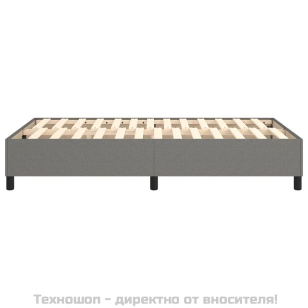 Рамка за легло с пружини, тъмносива, 120x200 см, плат