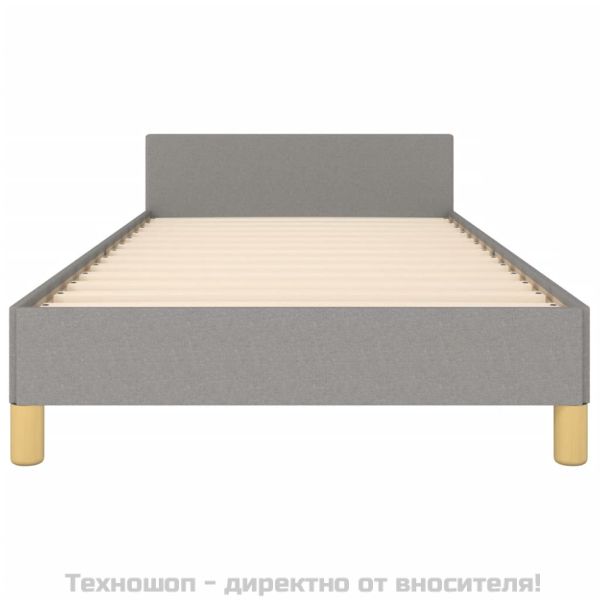 Рамка за легло без матрак, светлосива, 90x200 см, плат
