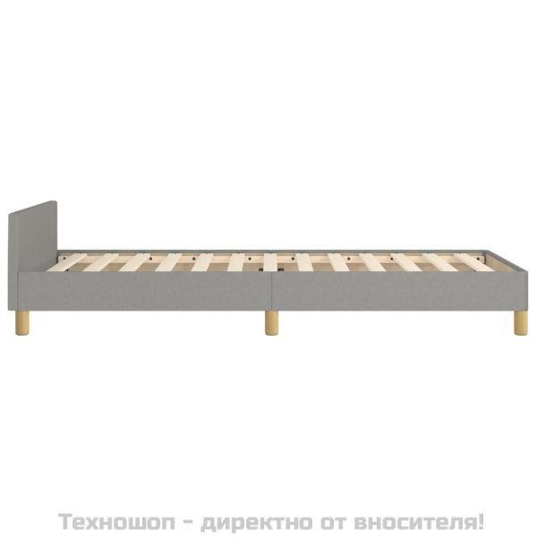 Рамка за легло без матрак, светлосива, 90x200 см, плат