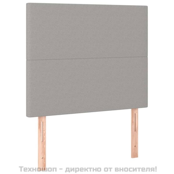 Рамка за легло без матрак, светлосива, 90x200 см, плат