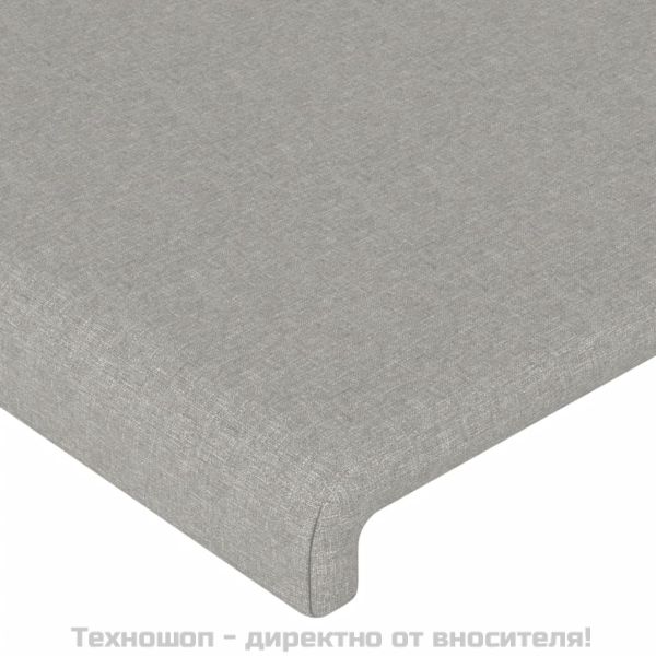 Рамка за легло без матрак, светлосива, 90x200 см, плат