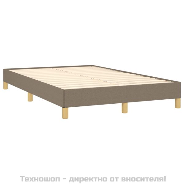 Боксспринг легло с матрак, таупе, 120x200 см, плат