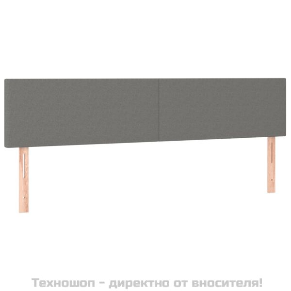 Боксспринг легло с матрак, тъмносиво, 180x200 см, плат