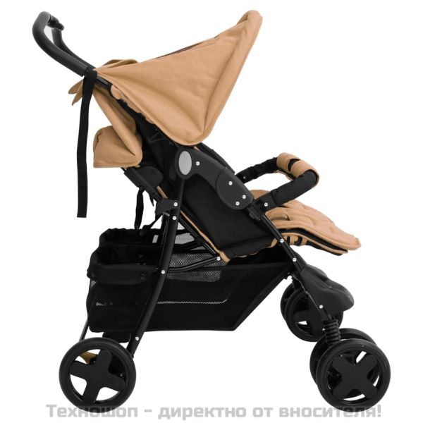 Количка за близнаци, таупе, стомана