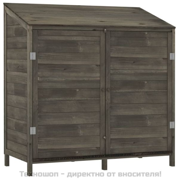 Градинска барака, антрацит, 102x52x112 см, чамово дърво масив