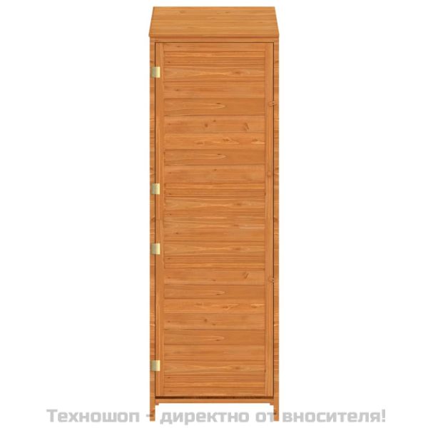 Градинска барака, кафява, 55x52x174,5 см, чамово дърво масив