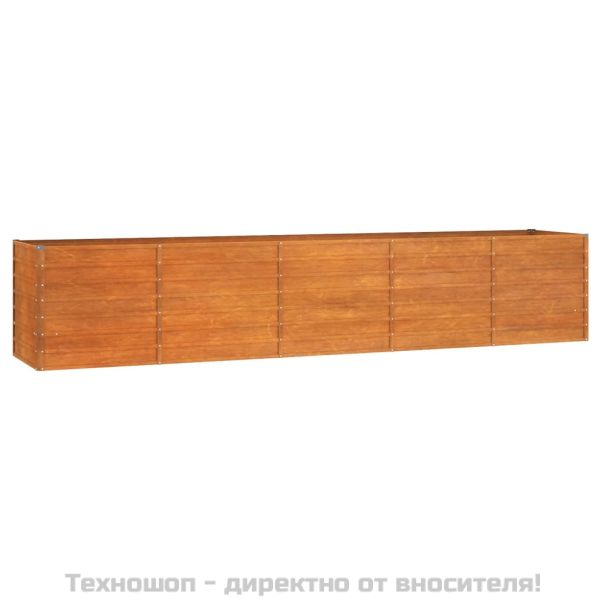 Градинска повдигната леха ръждив 400x80x77 см кортенова стомана