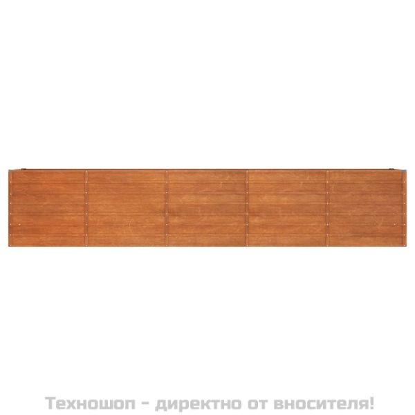 Градинска повдигната леха ръждив 400x80x77 см кортенова стомана