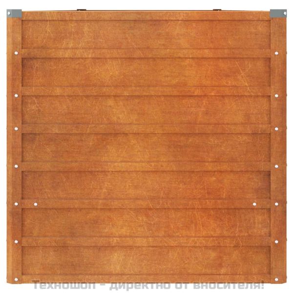 Градинска повдигната леха ръждив 400x80x77 см кортенова стомана