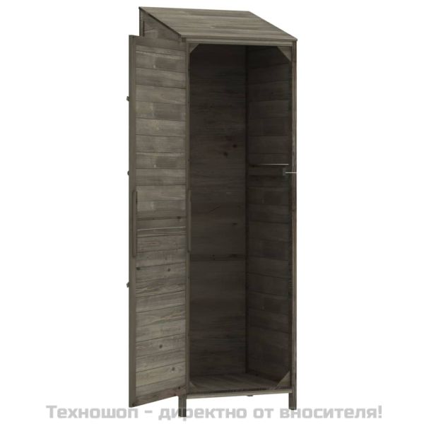 Градинска барака, антрацит, 55x52x174,5 см, чамово дърво масив