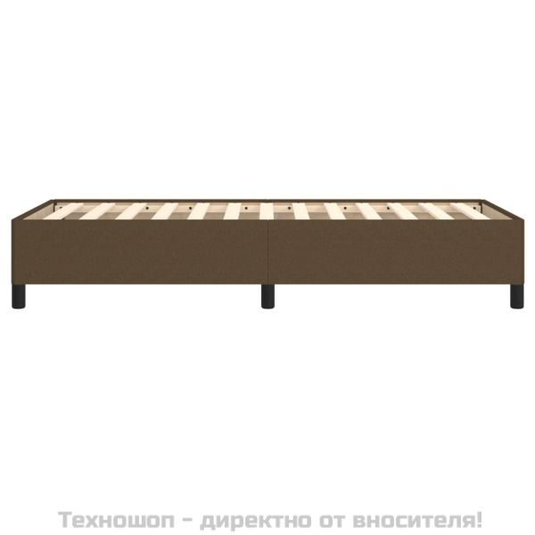 Рамка за легло без матрак, тъмнокафява, 100x200 см, плат